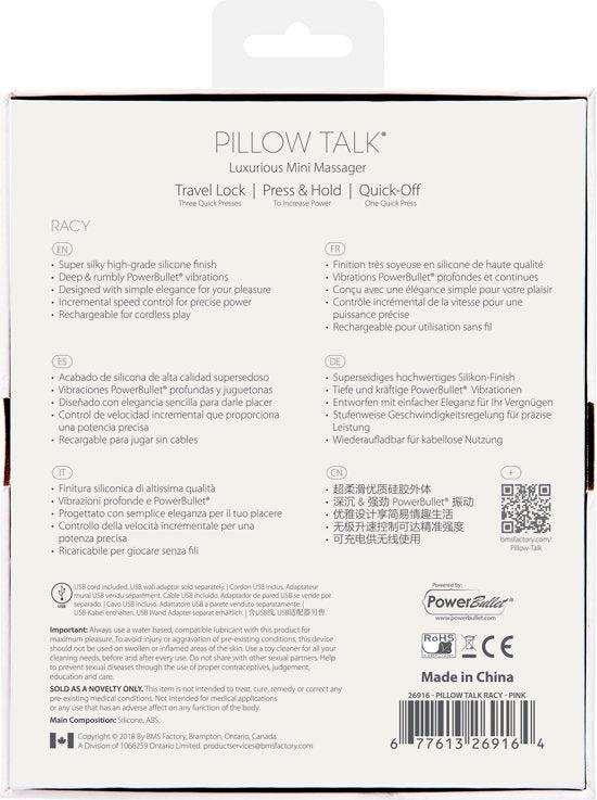 Pillow Talk - Racy - Mini Vibrator - Light Pink-Erotiekvoordeel.nl