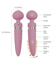 Pillow Talk - Sultry - Roterende Wand & G-spot Vibrator - Met verwarmingsfunctie - Dusty Rose-Erotiekvoordeel.nl