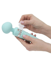 Pillow Talk - Sultry - Roterende Wand & G-spot Vibrator - Met verwarmingsfunctie - Lichtblauw-Erotiekvoordeel.nl