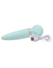 Pillow Talk - Sultry - Roterende Wand & G-spot Vibrator - Met verwarmingsfunctie - Lichtblauw-Erotiekvoordeel.nl