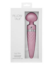 Pillow Talk - Sultry - Roterende Wand & G-spot Vibrator - Met verwarmingsfunctie - Lichtroze-Erotiekvoordeel.nl