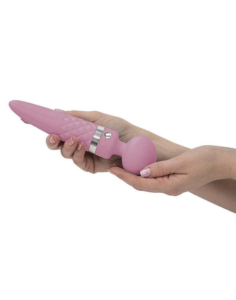 Pillow Talk - Sultry - Roterende Wand & G-spot Vibrator - Met verwarmingsfunctie - Lichtroze-Erotiekvoordeel.nl
