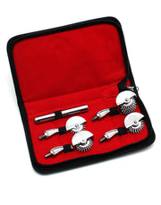 Pinwiel setje Met vier verwisselbare radertjes In Luxe etui-Erotiekvoordeel.nl