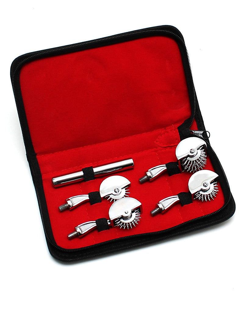 Pinwiel setje Met vier verwisselbare radertjes In Luxe etui-Erotiekvoordeel.nl