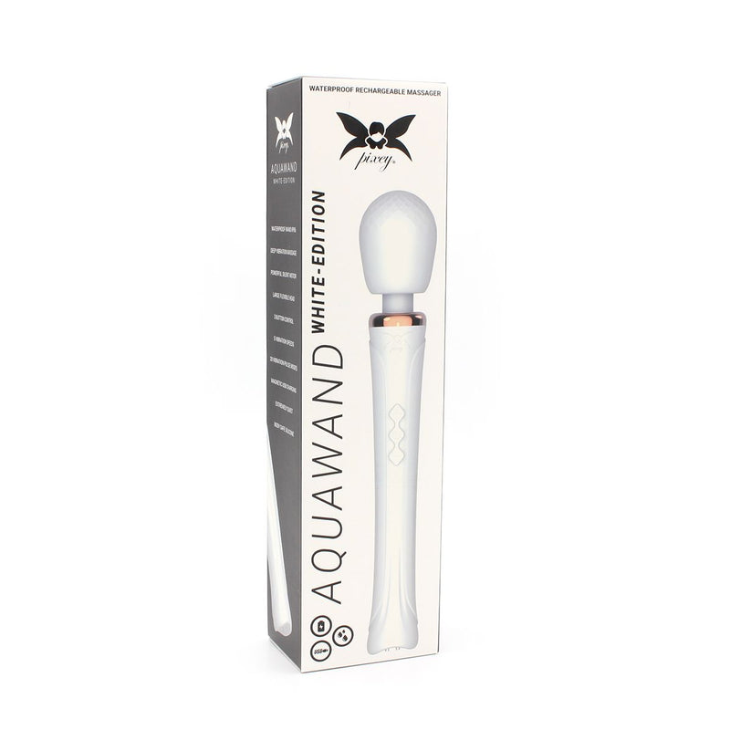 Pixey - Vibratore a bacchetta Aqua - The White Edition - bianco-Erotiekvoordeel.nl