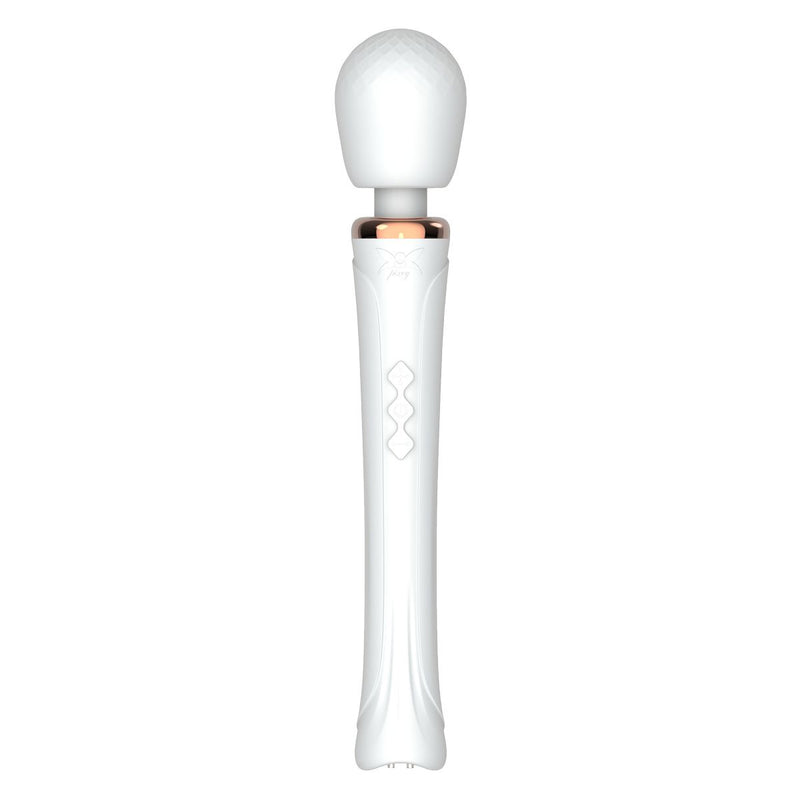 Pixey - Aqua Wand Vibrator - The White Edition - wit-Erotiekvoordeel.nl
