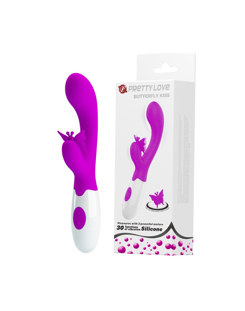 Pretty Love - Butterfly Kiss - Vibratore Rabbit - Vibratore Tarzan - Rosa-Erotiekvoordeel.nl