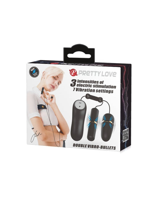Pretty Love - Electrosex Bullet Vibrator Set - Zwart-Erotiekvoordeel.nl