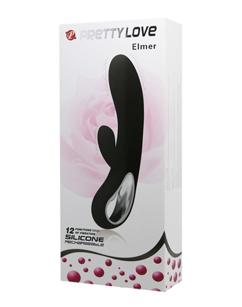 Pretty Love - Elmer - Rabbit-Vibrator - Schwarz - Erotiekvoordeel.nl