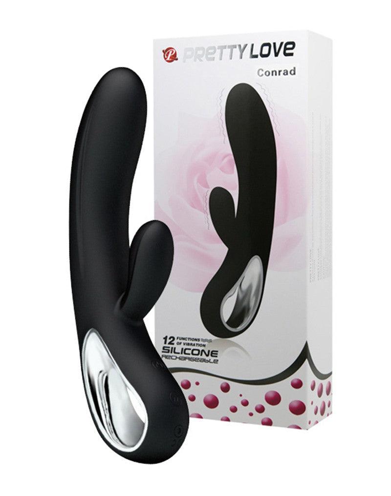 Pretty Love - Elmer - Rabbit-Vibrator - Schwarz - Erotiekvoordeel.nl