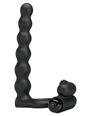 Pretty Love - Hercules - Anneau pénien vibrant avec plug anal - Noir-Erotiekvoordeel.nl