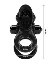 Pretty Love - Passionate Ring - Vibrerende Cockring - Zwart-Erotiekvoordeel.nl