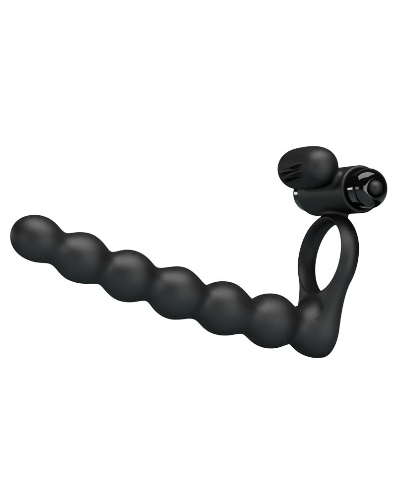 Pretty Love - Hercules - Vibrerende Cockring Met Buttplug - Zwart-Erotiekvoordeel.nl