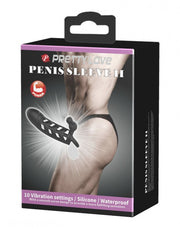 Pretty Love - Penis Sleeve Met Clitoris Stimulator Nr. 2 - Zwart-Erotiekvoordeel.nl