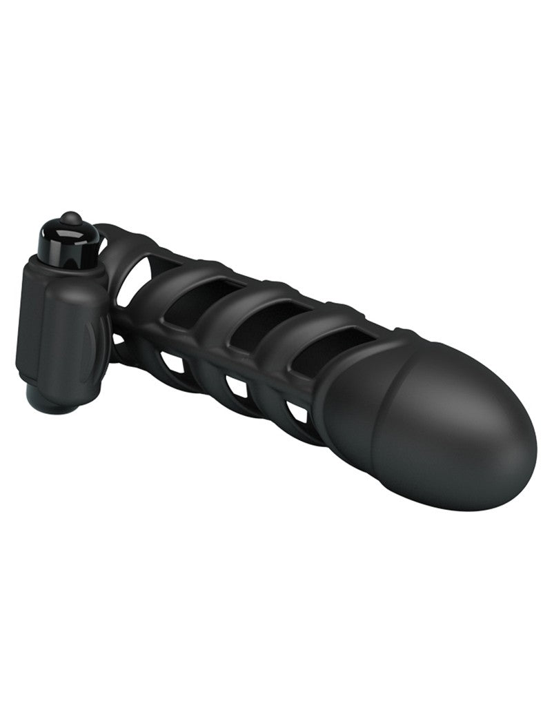 Pretty Love - Penis Sleeve Met Clitoris Stimulator Nr. 2 - Zwart-Erotiekvoordeel.nl