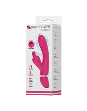 Pretty Love - Phoenix - Vibromasseur Rabbit avec stimulation pneumatique - Rose-Erotiekvoordeel.nl
