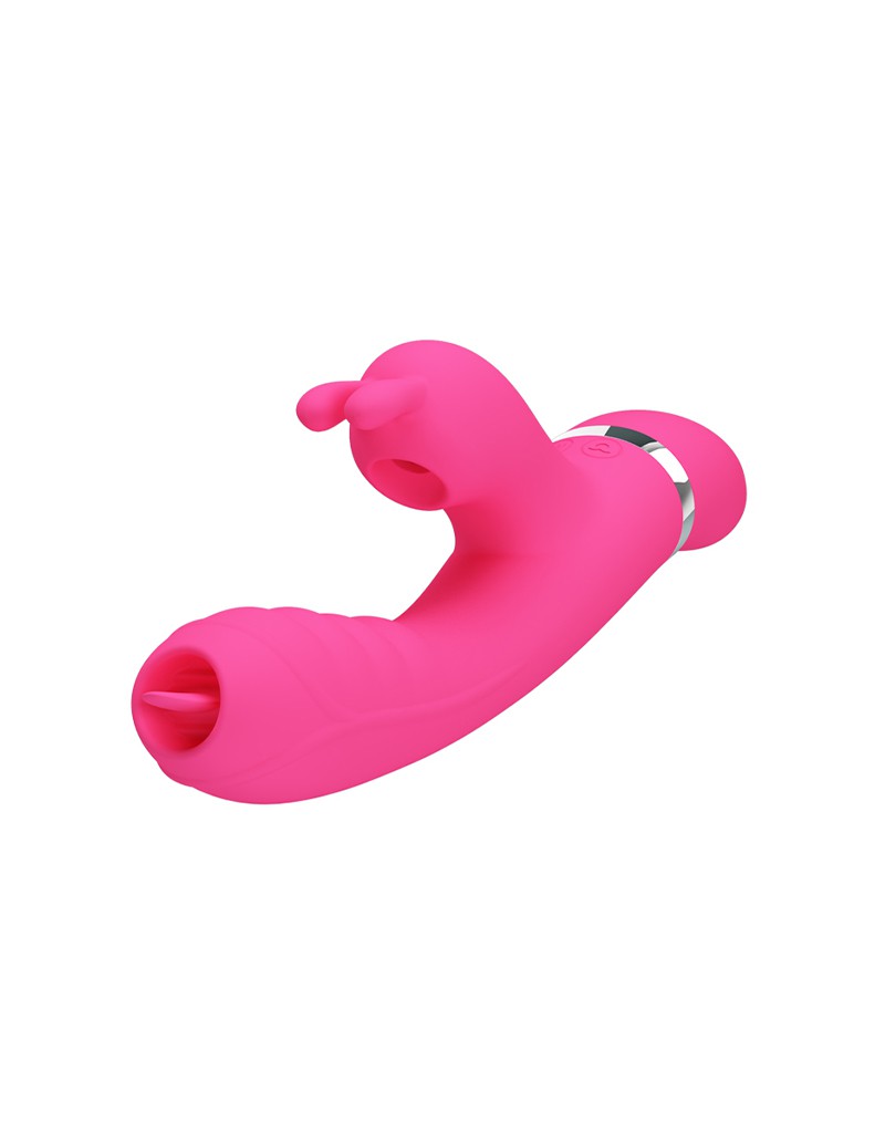 Pretty Love - Phoenix - Vibromasseur Rabbit avec stimulation pneumatique - Rose-Erotiekvoordeel.nl