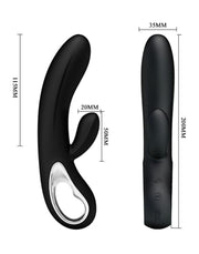 Pretty Love - Elmer - Rabbit Vibrator - Zwart-Erotiekvoordeel.nl