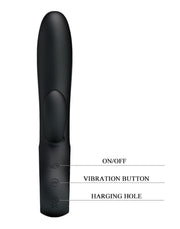 Pretty Love - Elmer - Rabbit Vibrator - Zwart-Erotiekvoordeel.nl