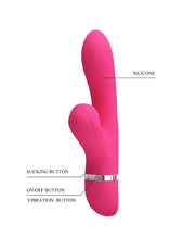 Pretty Love - Willow - Rabbit Vibrator Met ZuigFunctie - Roze-Erotiekvoordeel.nl