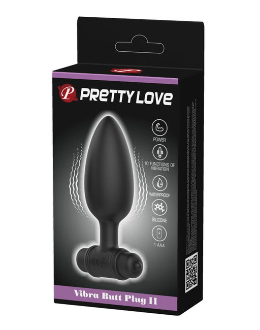 Pretty Love - Vibrerende Buttplug Vibra Buttplug II - Zwart-Erotiekvoordeel.nl