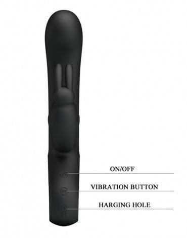 Pretty Love - Webb - Rabbit Vibrator - Zwart-Erotiekvoordeel.nl