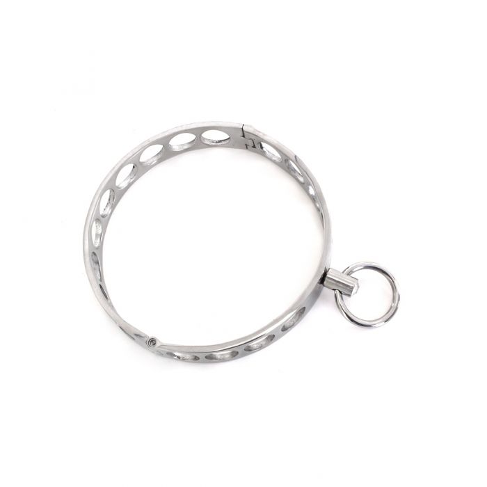 RVS Collar Open Circles - Medium 11.5 cm-Erotiekvoordeel.nl