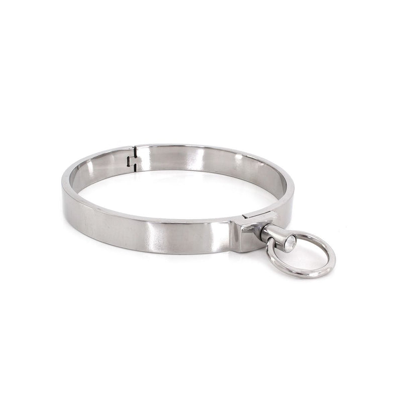 Kiotos - RVS Collar Solid Met Transparant Kristal voorzijde - Large - 13,5 cm-Erotiekvoordeel.nl