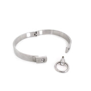 Kiotos - RVS Collar Solid Met Transparant Kristal voorzijde - Large - 13,5 cm-Erotiekvoordeel.nl