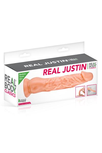 Real Body - Realistische Dildo - Justin - 21,5 cm - Lichte Huidskleur-Erotiekvoordeel.nl