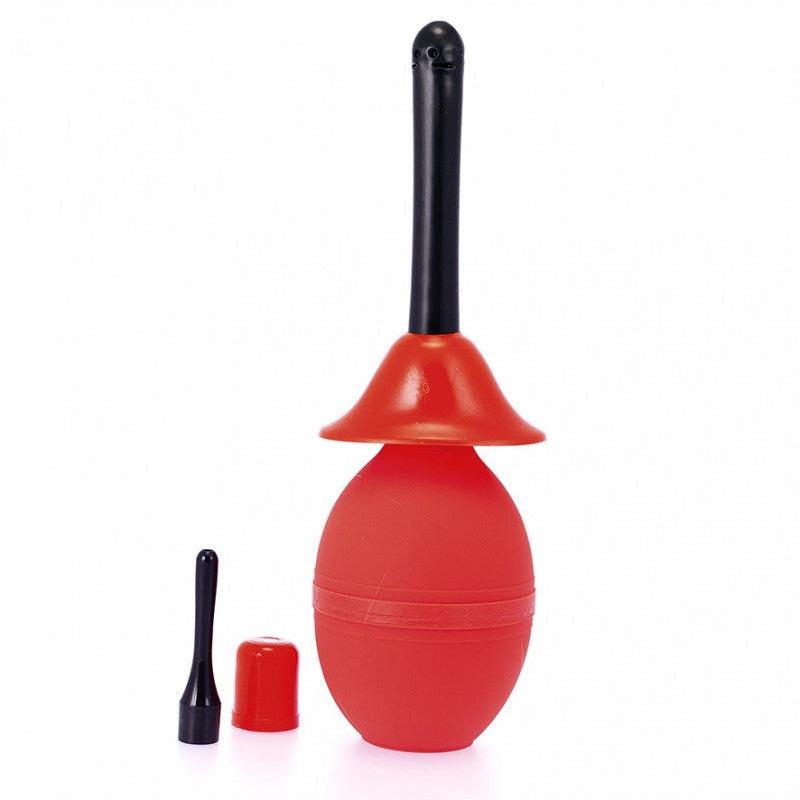 Rimba - Douche anale rouge avec deux embouts de tailles différentes - Contenance 350 ml-Erotiekvoordeel.nl