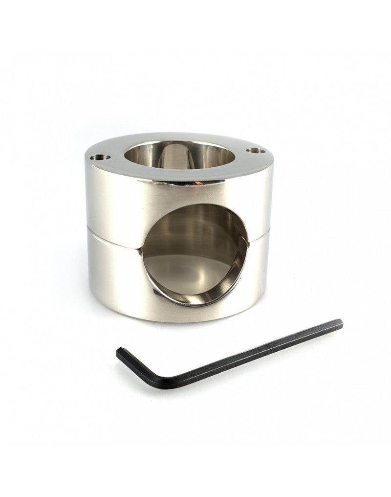 Rimba - Ball Stretcher aus Edelstahl, 4,5 cm hoch, 480 Gramm - mit Inbusschlüssel - Erotiekvoordeel.nl