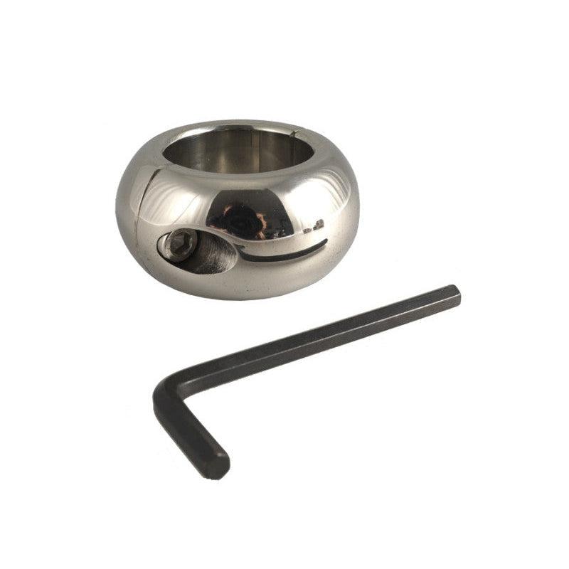 Rimba - Ball Stretcher in acciaio inossidabile a forma di ciambella divisibile, alto 3 cm - 330 grammi - Erotiekvoordeel.nl