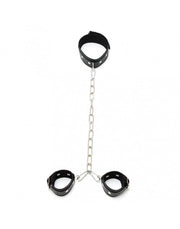 Rimba Bondage Play - Set di manette - Combinazione di collare e manette con catena metallica - Erotiekvoordeel.nl