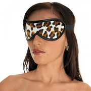 Rimba - Blinddoek - Oogmasker - Leer - Panter Print - One Size-Erotiekvoordeel.nl