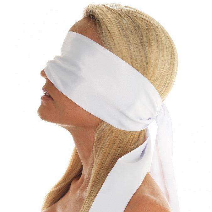 Rimba - Blinddoek - Ook Voor Bondage - Wit - Nylon - Lengte 150 cm - Breedte 10 cm-Erotiekvoordeel.nl