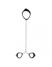 Rimba Bondage Play - Boeienset - Hals en Handboeien Combinatie met Metalen Ketting-Erotiekvoordeel.nl