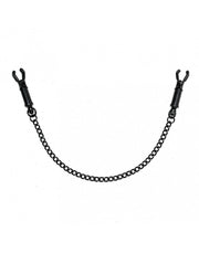 Rimba - Zwarte Verstelbare Tepelklemmen Met Ketting en Beschermhoesjes-Erotiekvoordeel.nl