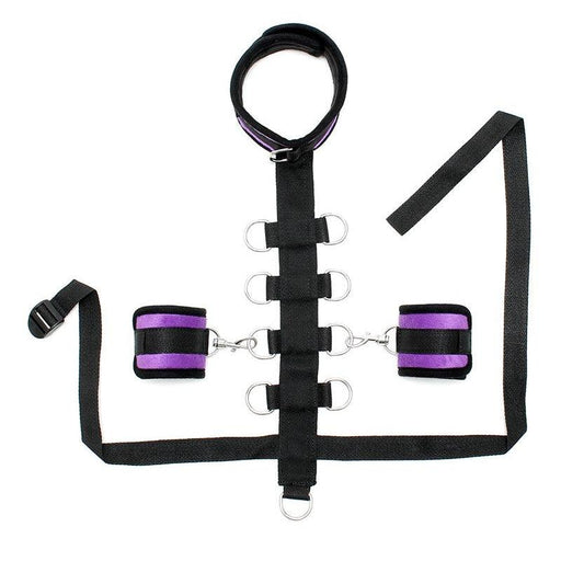 Rimba - Bondage Collar with Cuffs - Black - Erotiekvoordeel.nl