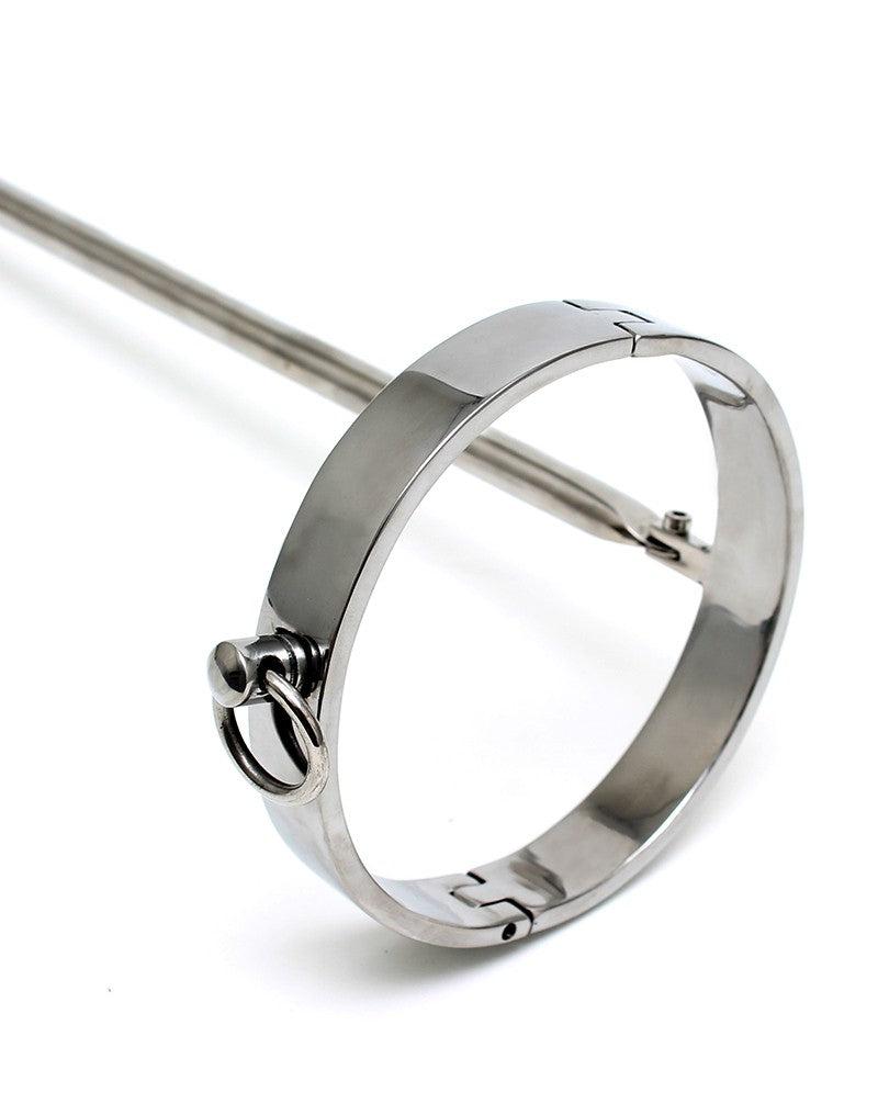 Rimba Bondage Play - Bondage Hook - Collar with Anal Hook - Connected to Rod - Stainless Steel - Medical Grade - Erotiekvoordeel.nl