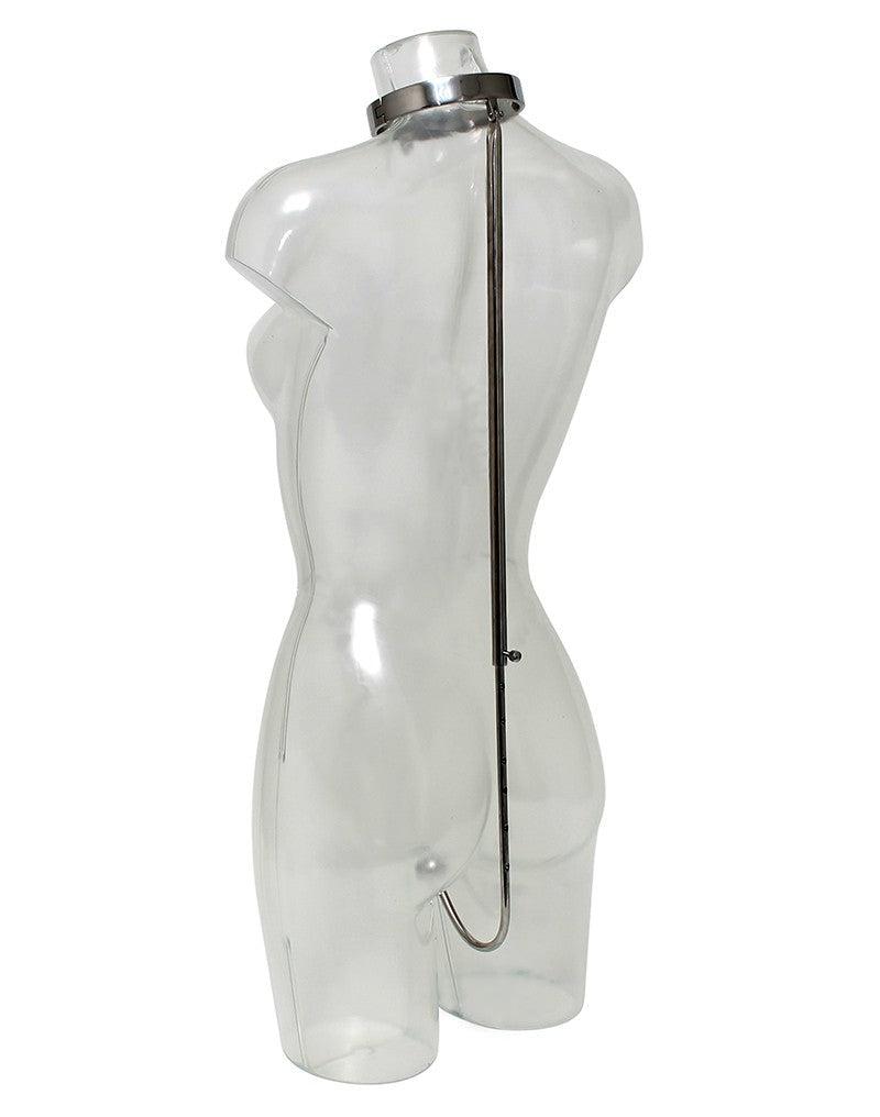 Rimba Bondage Play - Bondage Hook - Collar with Anal Hook - Connected to Rod - Stainless Steel - Medical Grade-Erotiekvoordeel.nl