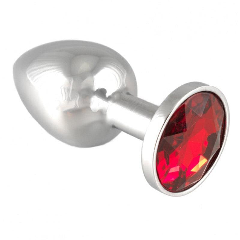 Rimba - Plug anal pequeño con cristal rojo 3 x 7,3 cm - Erotiekvoordeel.nl