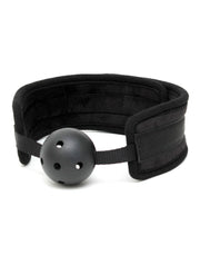 Rimba - Bâillon boule confortable - Noir - Réglable - Erotiekvoordeel.nl