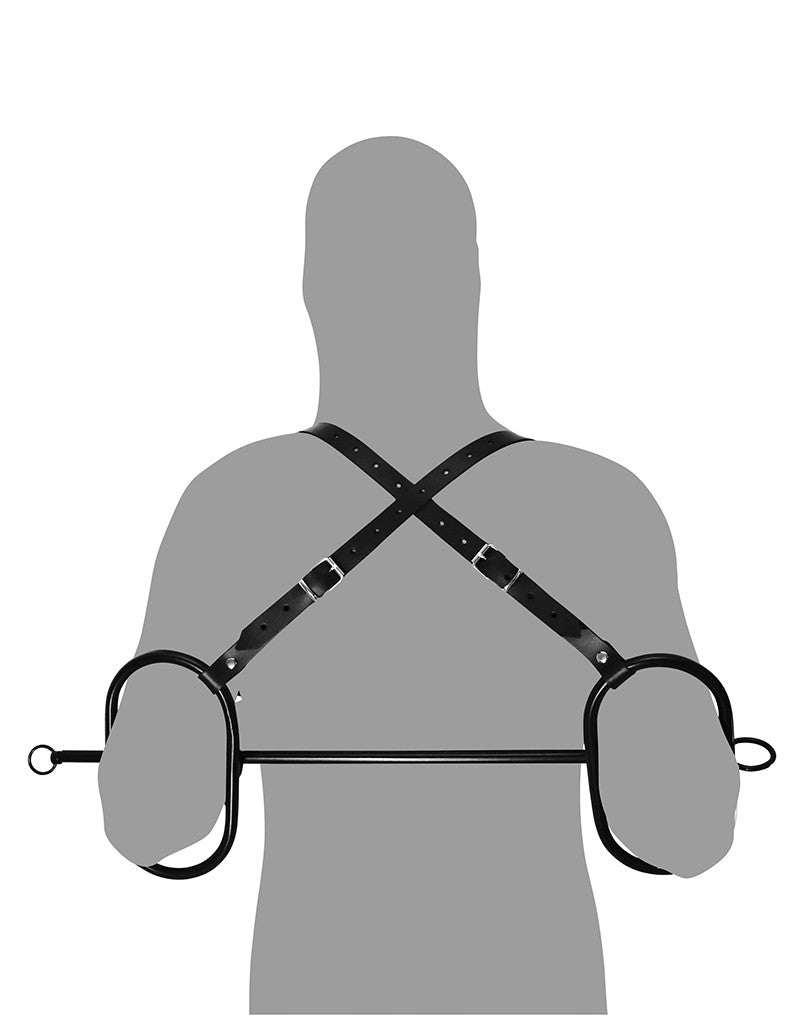 Rimba Bondage Play - Zestaw Do Krępowania łokci Z Drążkiem, Kajdankami I Uchwytami Na łokcie - Erotiekvoordeel.nl