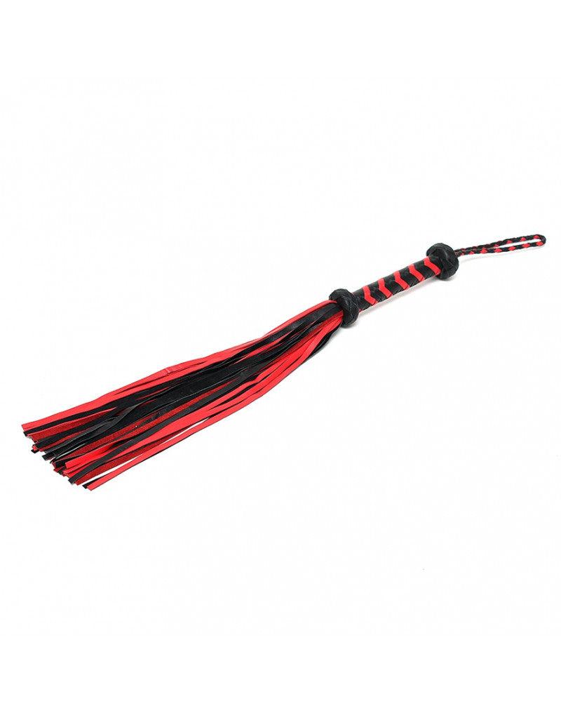 Rimba - Braided Whip - Flogger - Red/Black - Erotiekvoordeel.nl