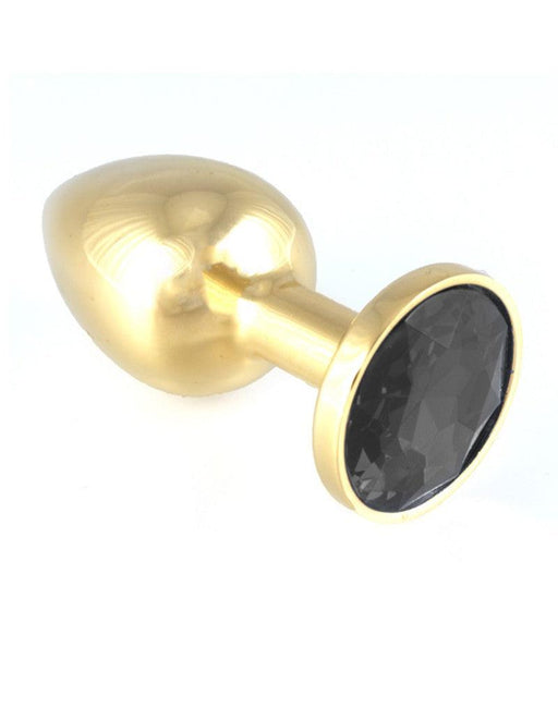 Rimba - Small Gold Butt Plug with Black Crystal - Erotiekvoordeel.nl