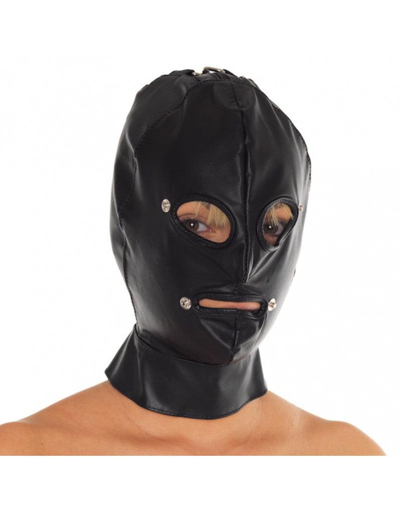 Rimba Bondage Play - Hood con parti rimovibili per bocca e occhi - Erotiekvoordeel.nl