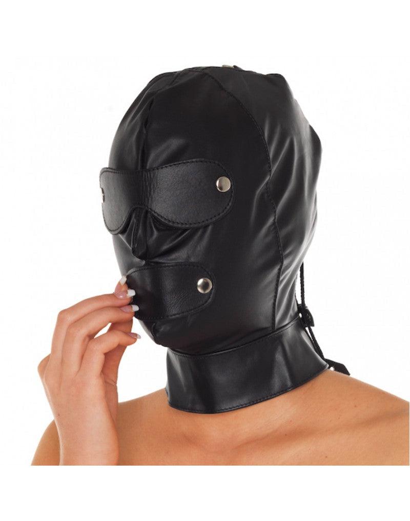 Rimba Bondage Play - Hood con parti rimovibili per bocca e occhi-Erotiekvoordeel.nl
