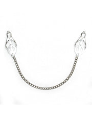 Rimba Bondage Play - Japanese Clover Nipple Clamps With Chain - Erotiekvoordeel.nl