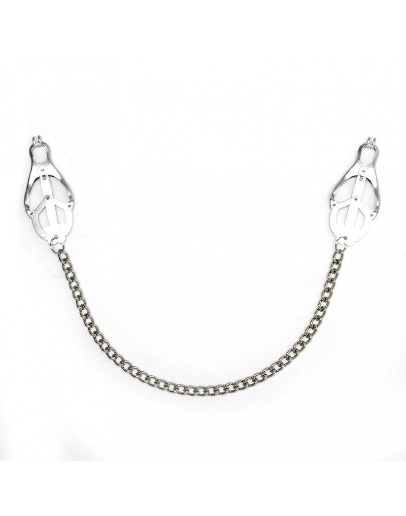 Rimba Bondage Play - Japanese Clover Nipple Clamps With Chain - Erotiekvoordeel.nl